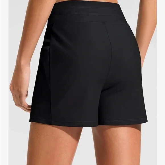 G Gradual Black High Waisted Board Shorts with Pockets Size XL - Picture 2 of 9